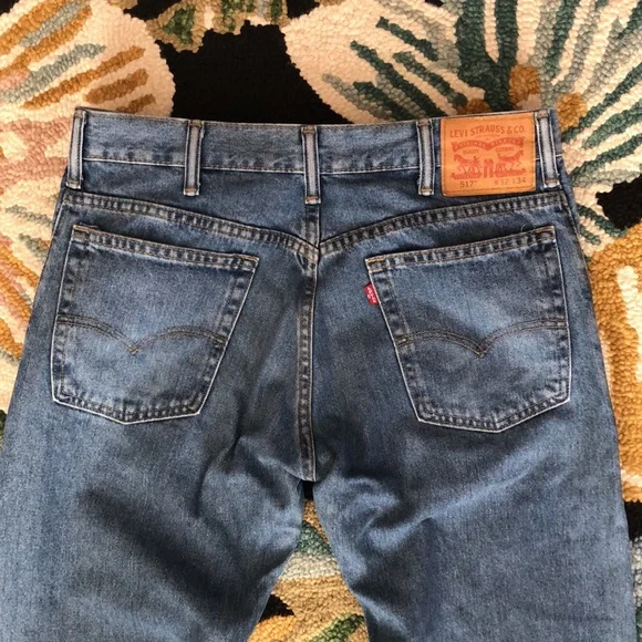 Levi’s 517 Starched Bootcut Denim Jeans 32x34 - Picture 7 of 10